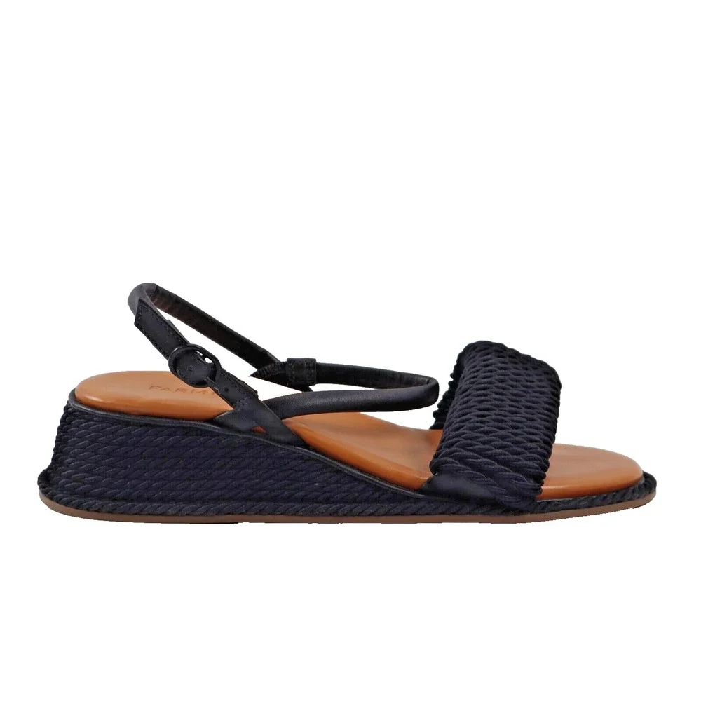 🔥NEW FARM RIO Espadrille Wedge Sandal, Black 7US/38EU MSRP$230 SHIPS TODAY🔥
